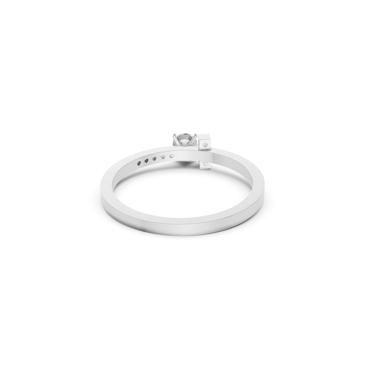 Harlow Round Diamond Statement Ring in 14K Gold