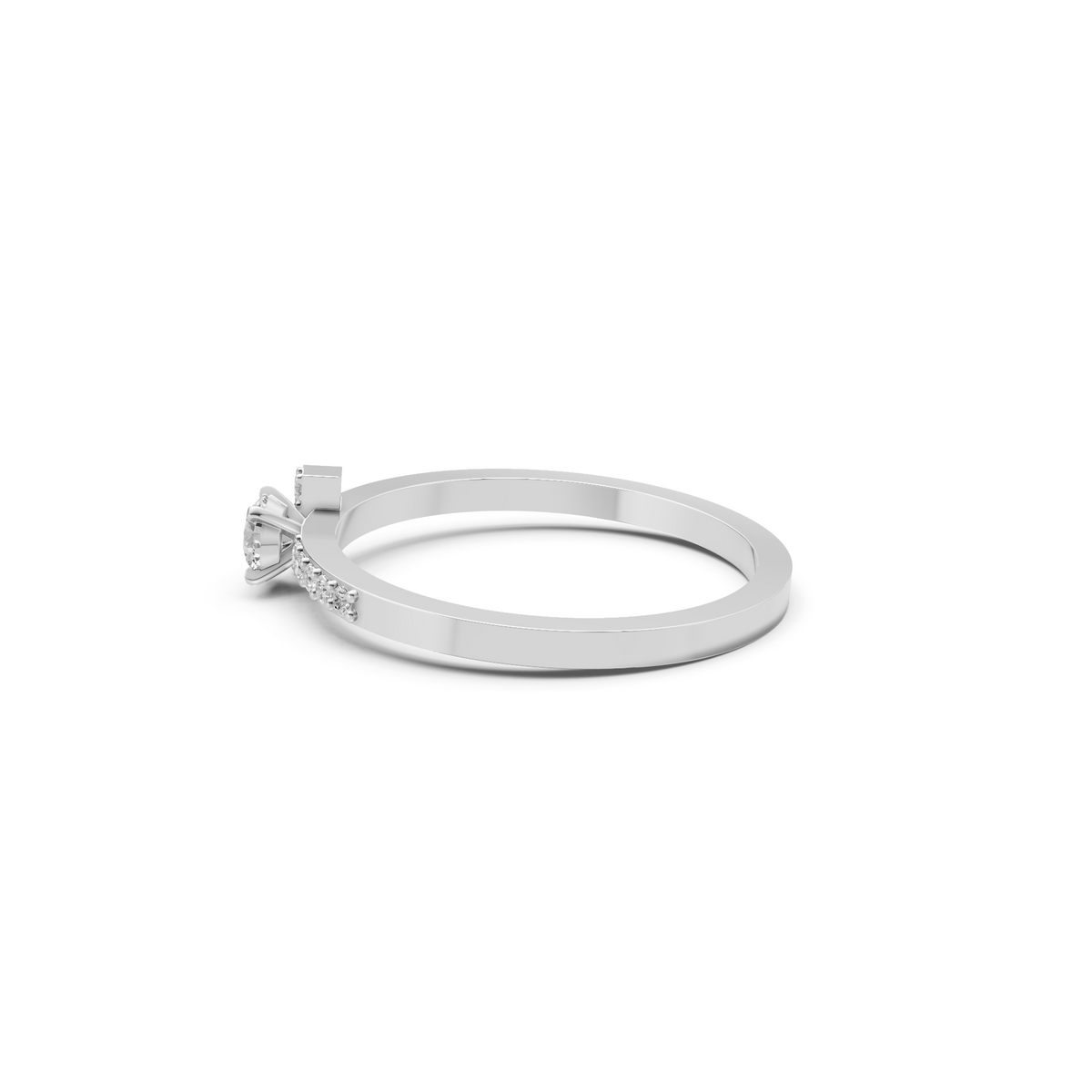 Harlow Round Diamond Statement Ring in 14K Gold