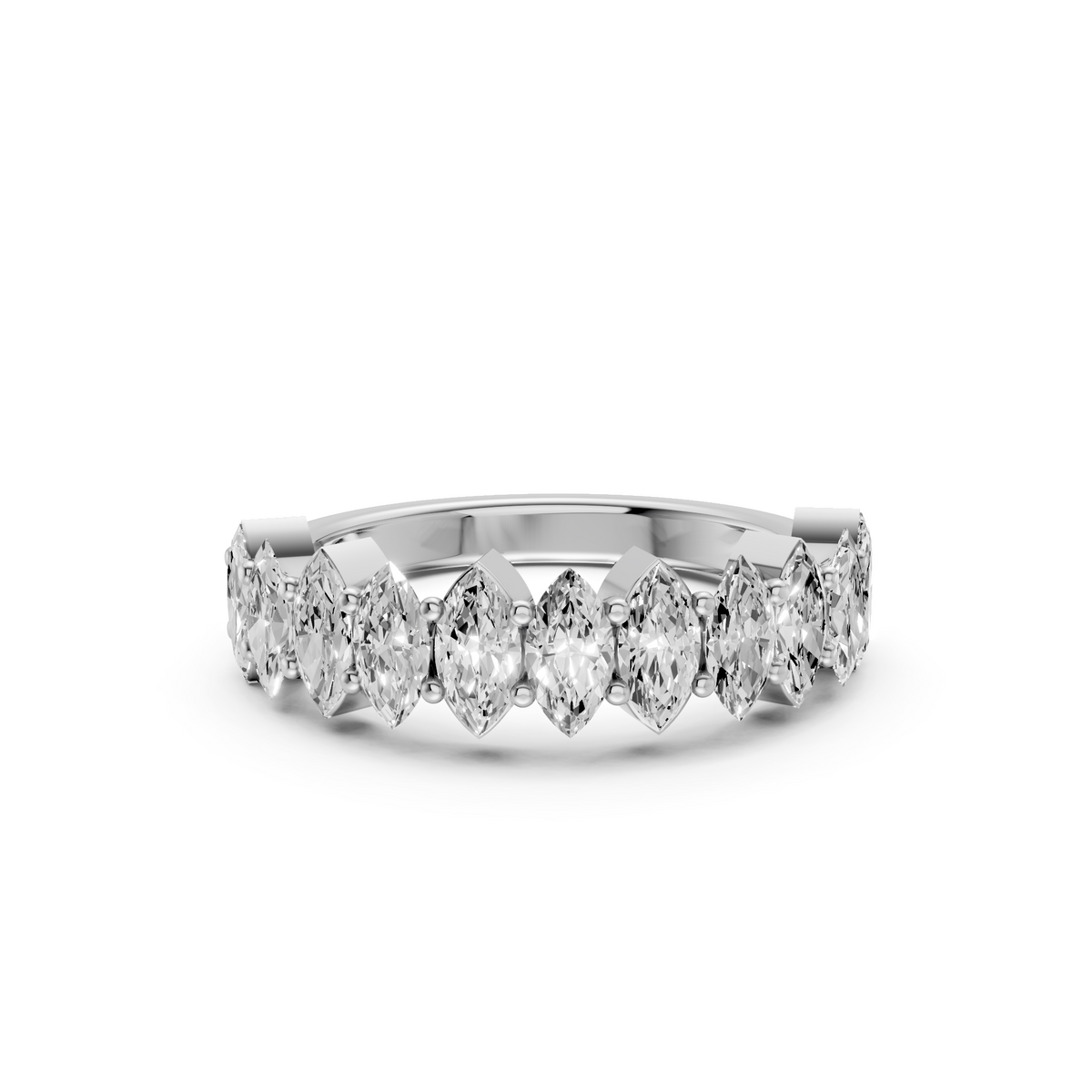 Marquise Diamond Half Eternity Wedding Band