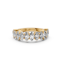 Marquise Diamond Half Eternity Wedding Band