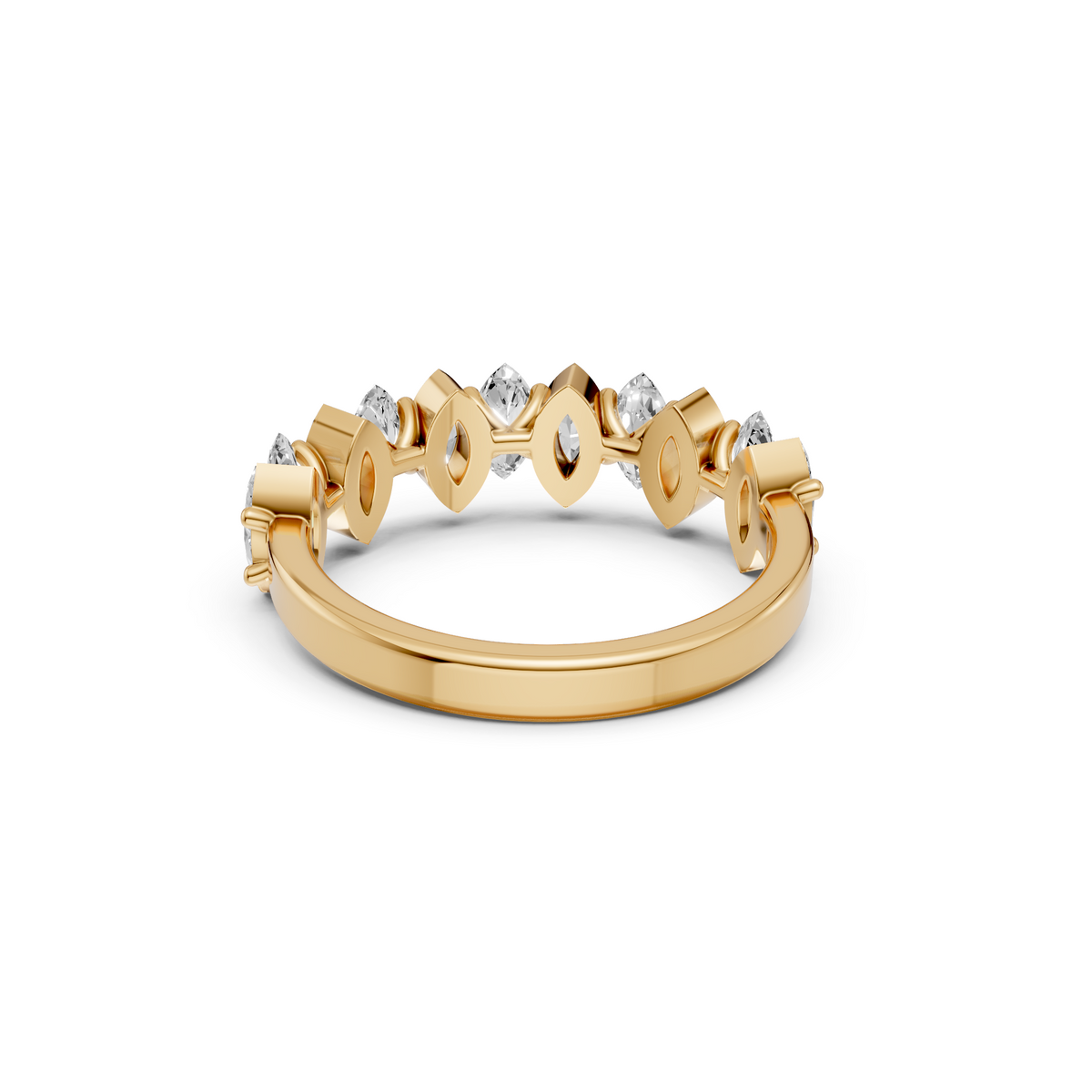 Marquise Diamond Half Eternity Wedding Band
