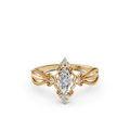 Elara Marquise Diamond Vintage Engagement Ring in Gold