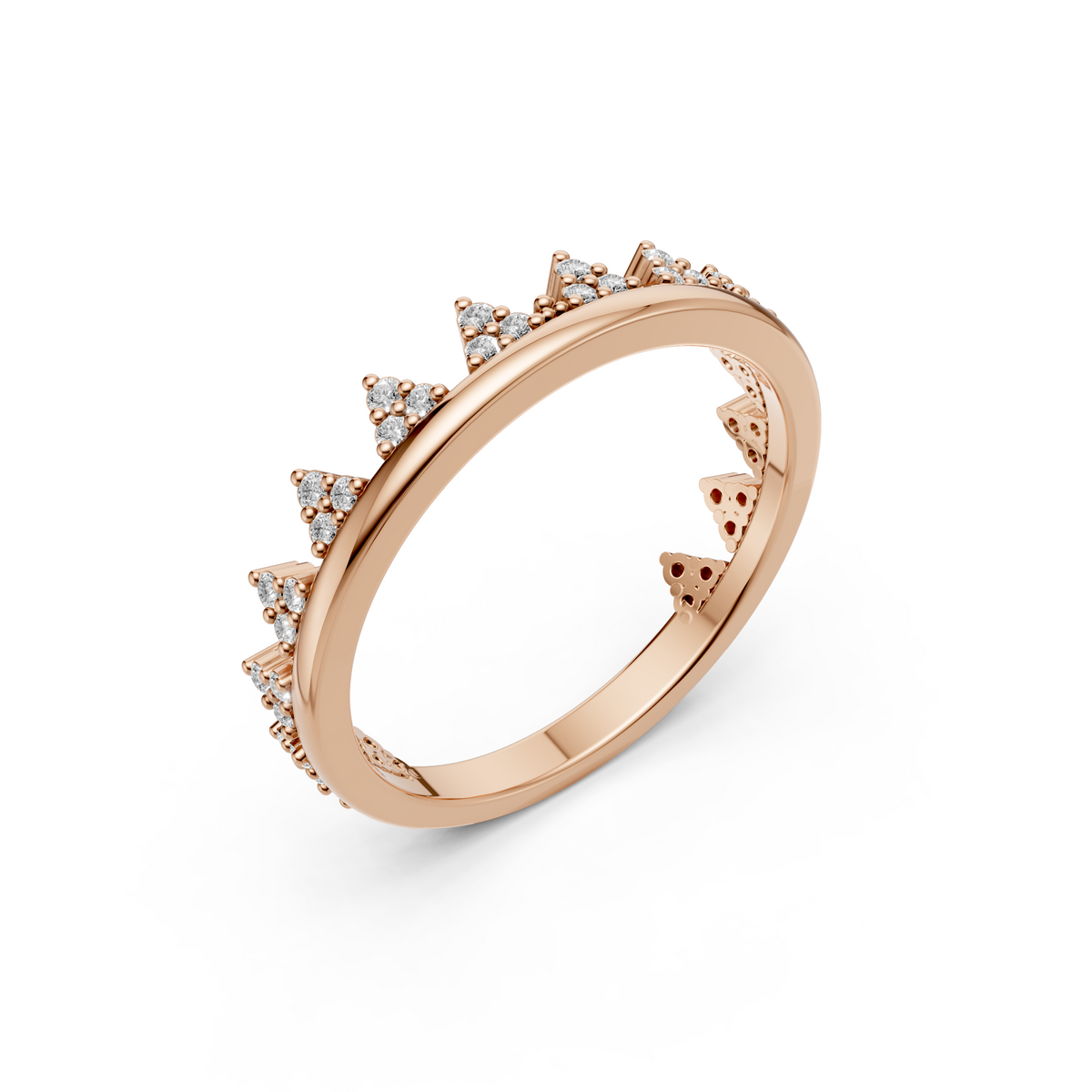 Nova Diamond Stackable Band Ring in Gold