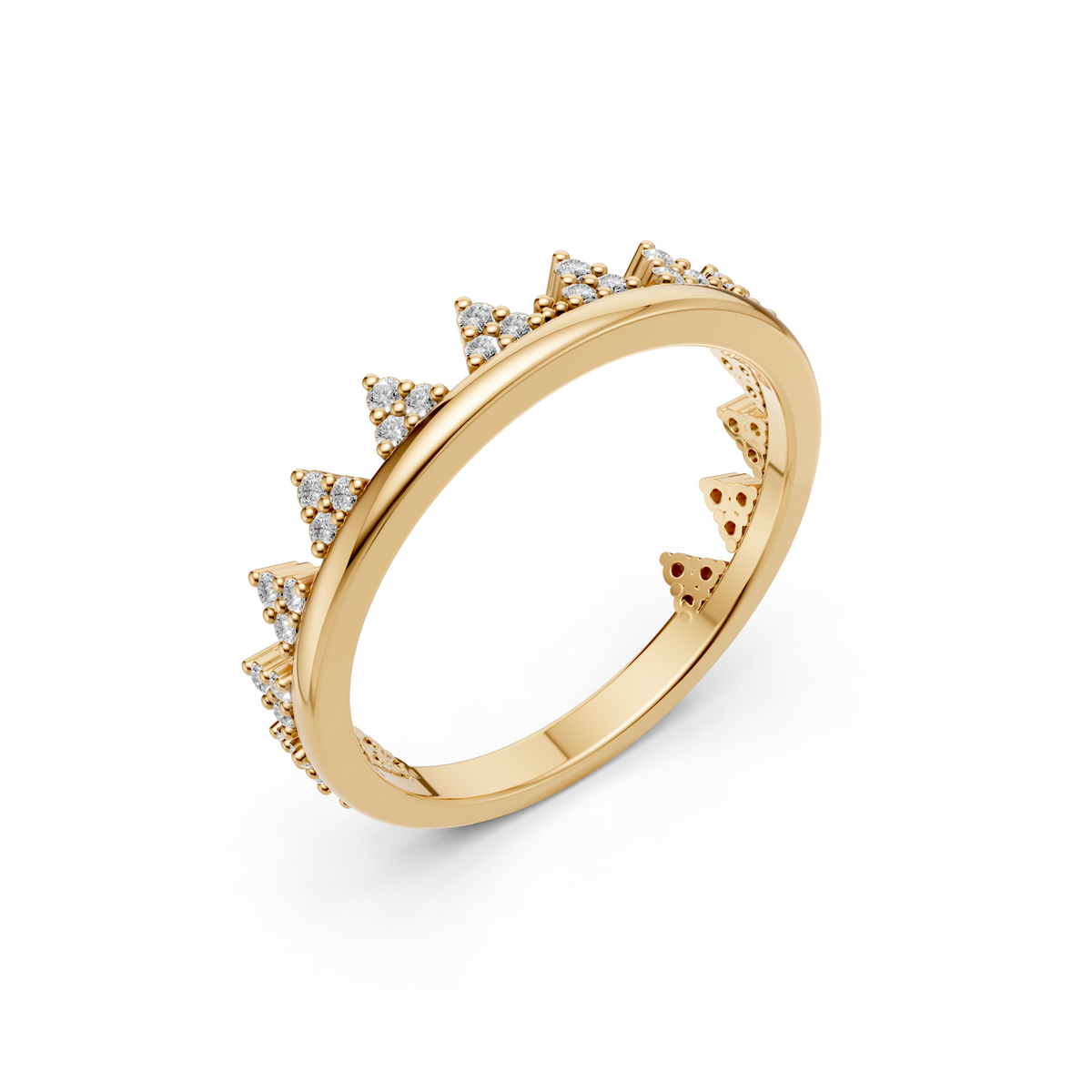 Nova Diamond Stackable Band Ring in Gold