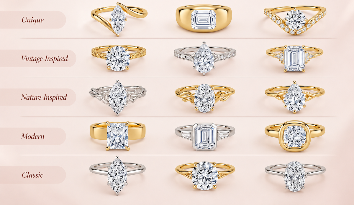 Engagement Ring Styles & Settings Chart