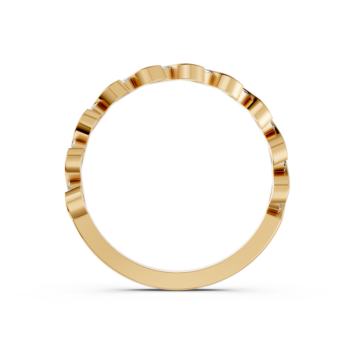 Interwoven Infinity Twisted Marquise Diamond Eternity Band