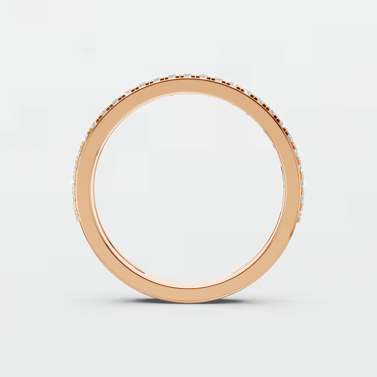 Elysia Geometric Diamond Double-Row Stackable Band