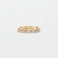 Elysia Geometric Diamond Double-Row Stackable Band
