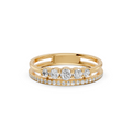 Celestia Double-Row Round Diamond Stackable Band