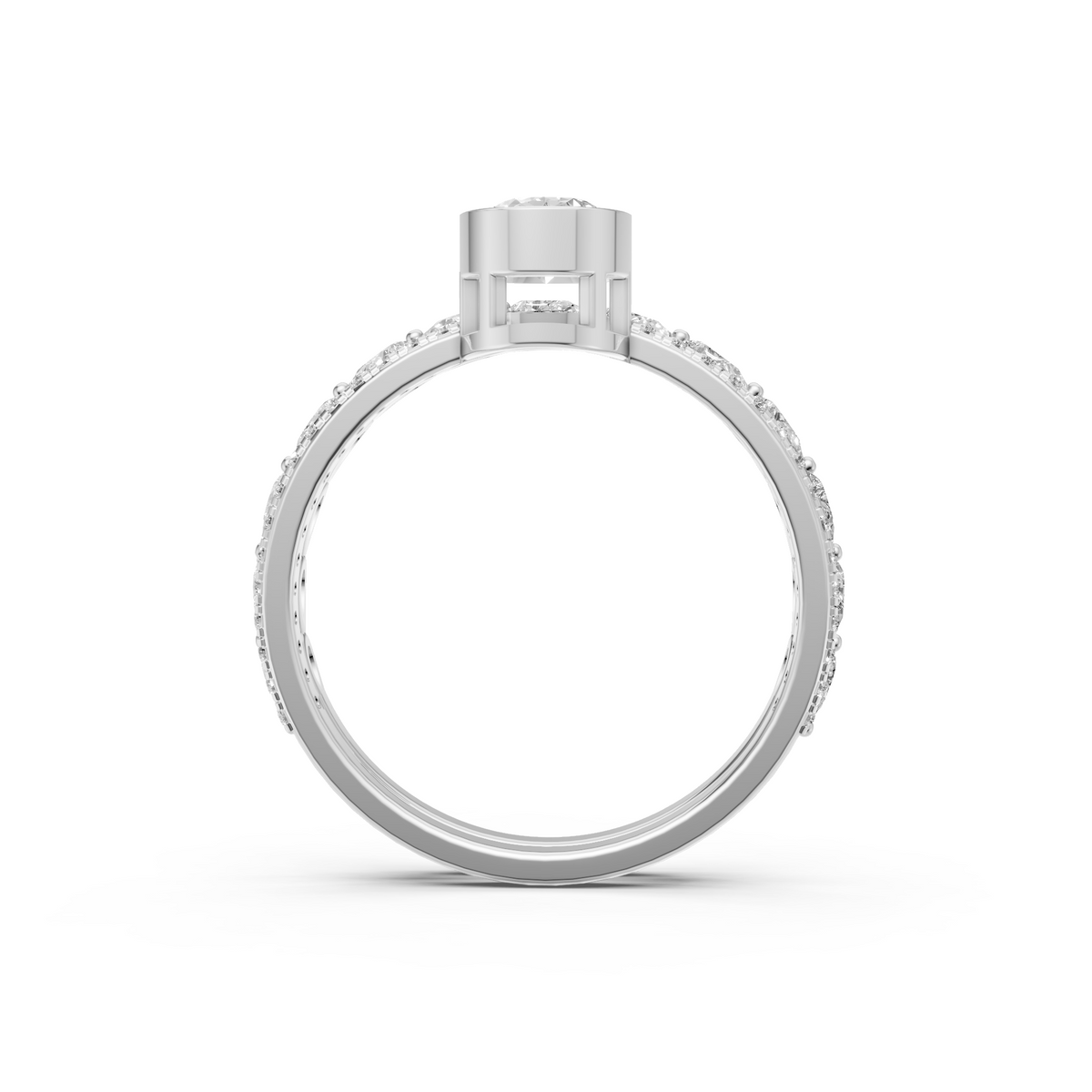 Oval Diamond Her Matching Engagement Ring Set