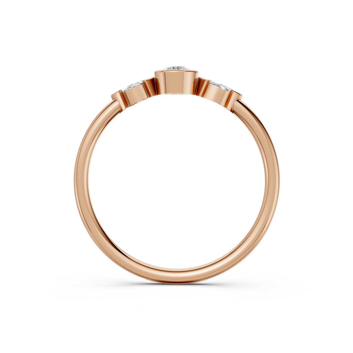 Amara Three Stone Round & Marquise Lab Grown Diamond Ring