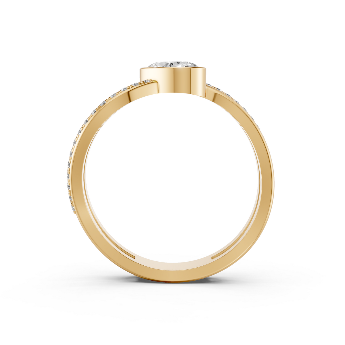 Seraphina Twisted Oval & Round Lab Grown Diamond Ring
