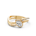 Seraphina Twisted Oval & Round Lab Grown Diamond Ring