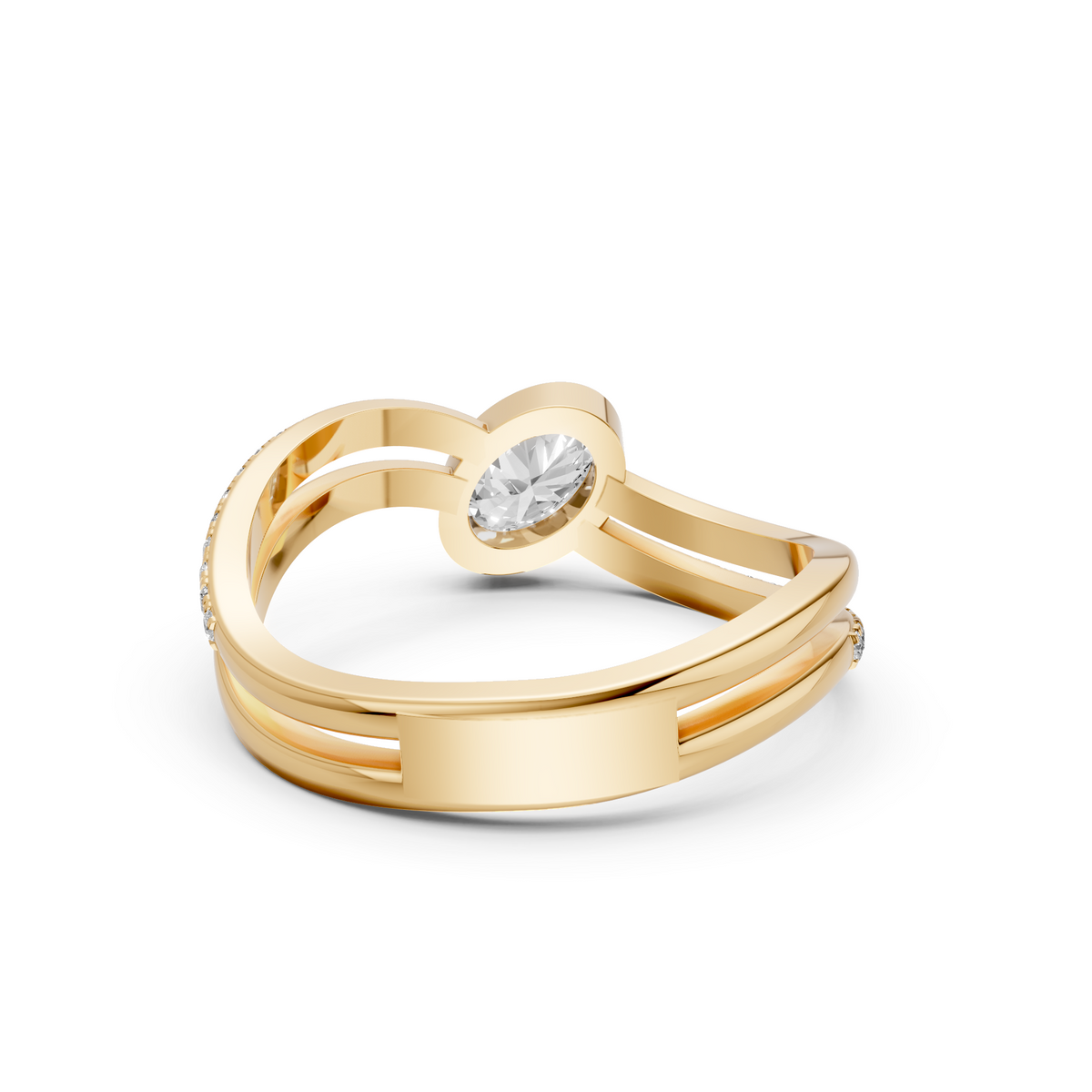 Seraphina Twisted Oval & Round Lab Grown Diamond Ring