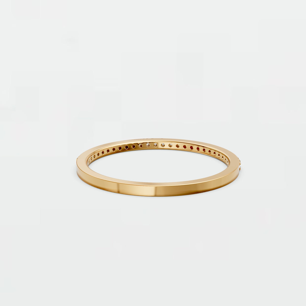 Elara Round Diamond Pavé Half Eternity Band Ring