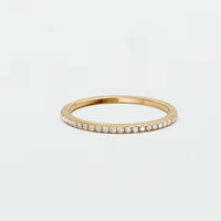 Elara Round Diamond Pavé Half Eternity Band Ring
