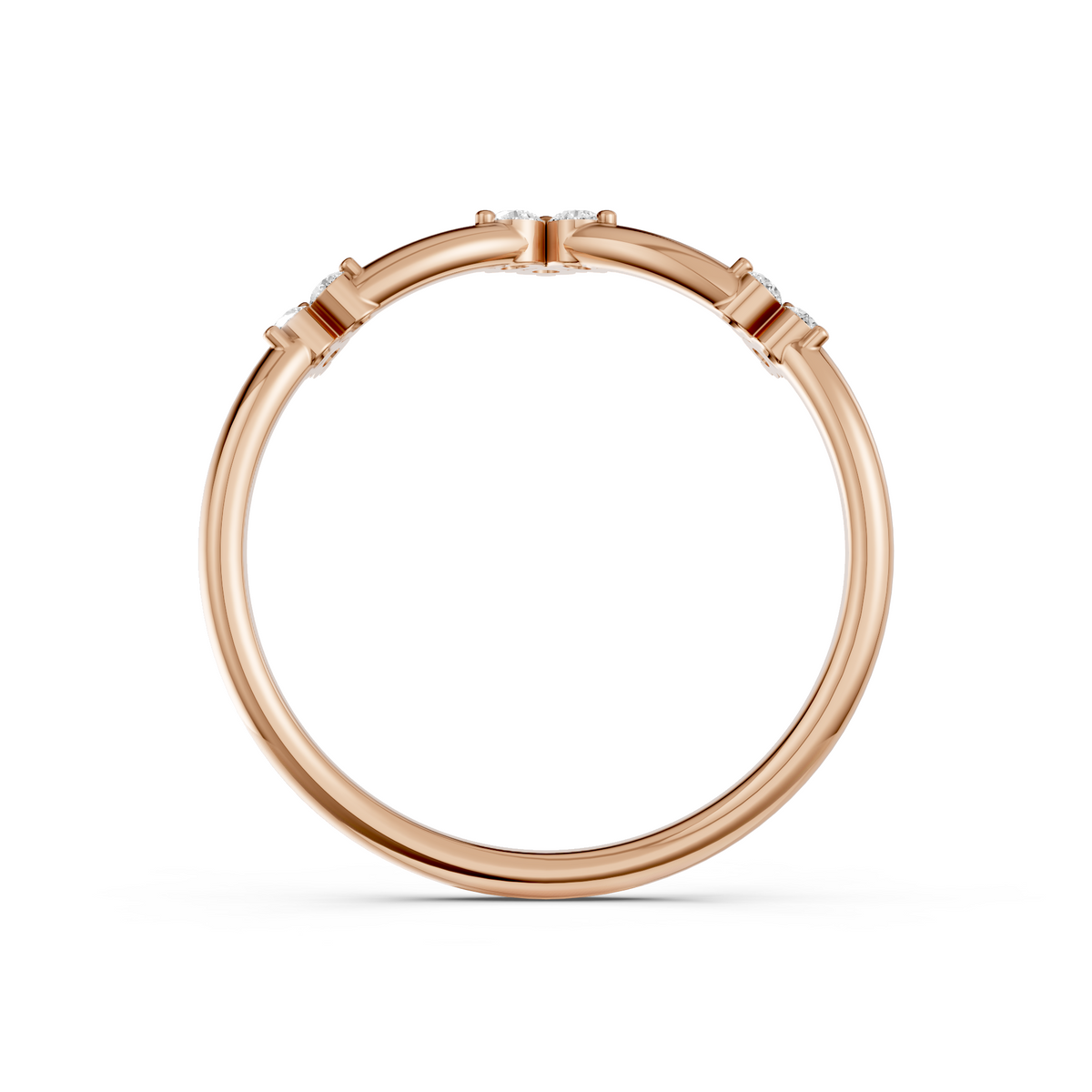 Aurora Multi Cluster Round Lab Grown Diamond Bypass Ring
