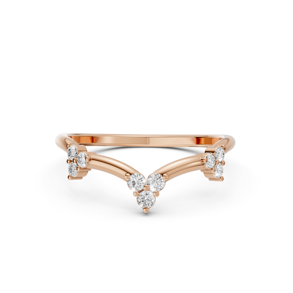 Aurora Multi Cluster Round Lab Grown Diamond Bypass Ring