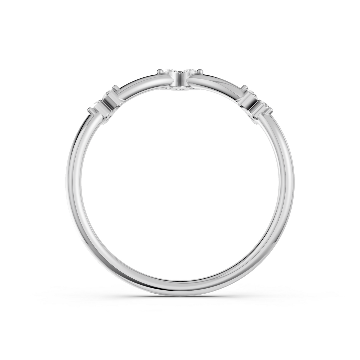 Aurora Multi Cluster Round Lab Grown Diamond Bypass Ring