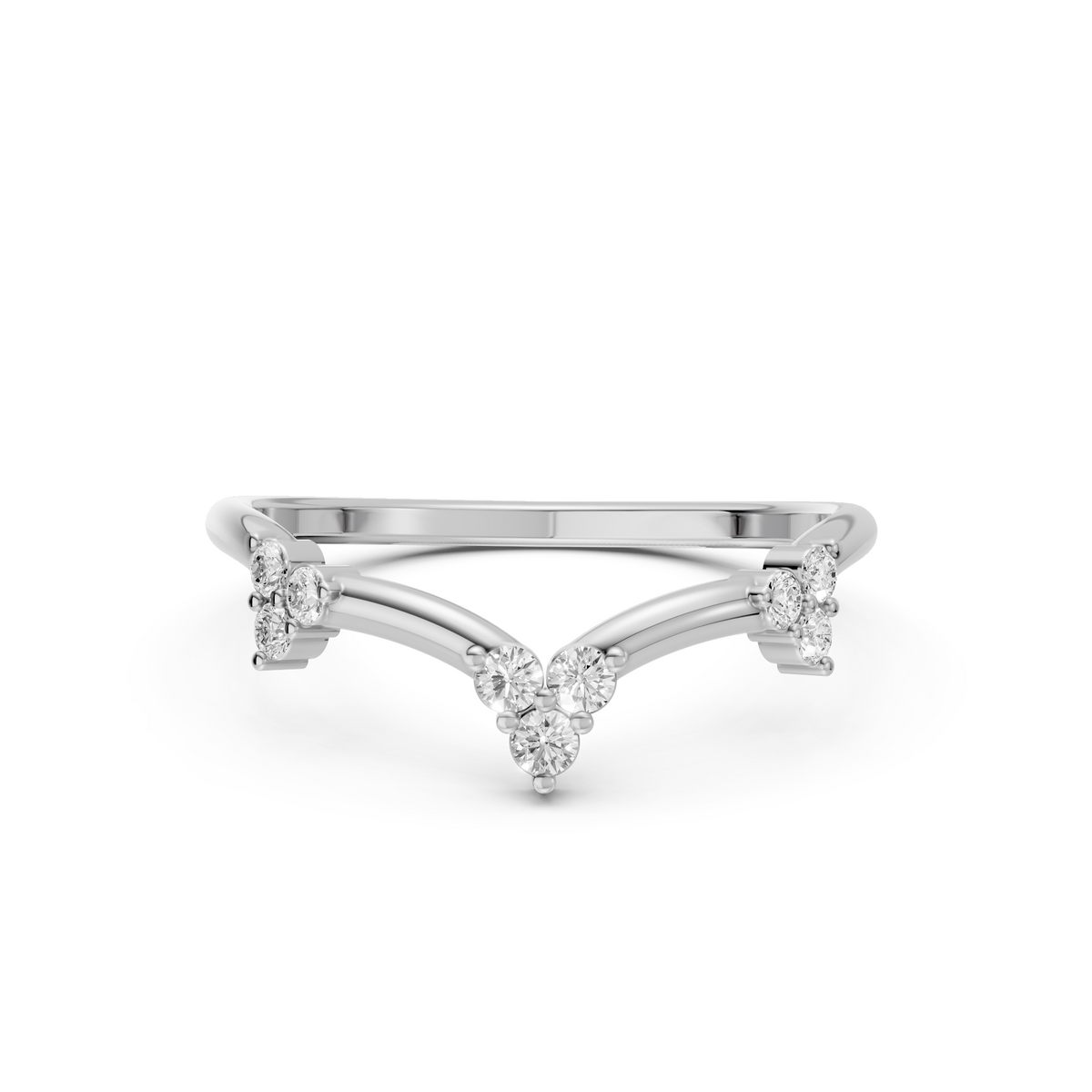 Aurora Multi Cluster Round Lab Grown Diamond Bypass Ring