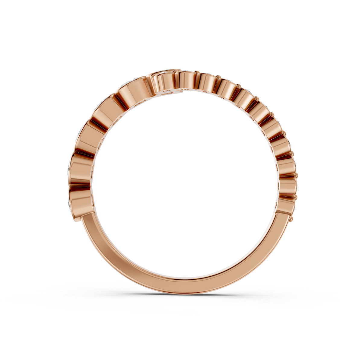 Minimalist Bypass Diamond Ring in 14k Gold
