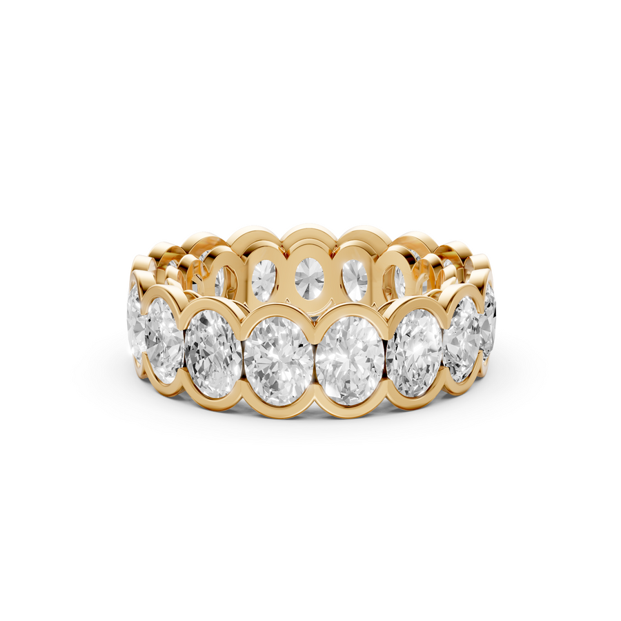 Full Eternity Oval Diamond Stackable Wedding Band