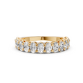 Half Eternity Oval Diamond Statement Wedding Band