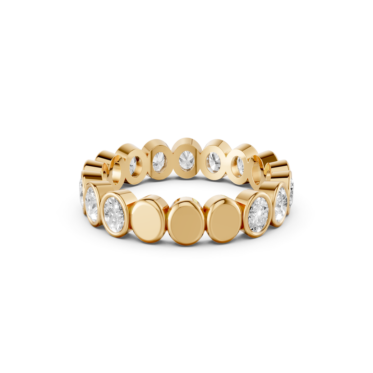 Celeste Full Eternity Oval Diamond Stackable Band