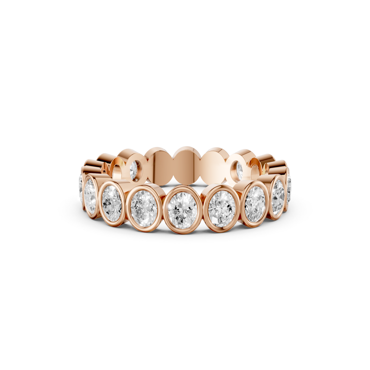 Celeste Full Eternity Oval Diamond Stackable Band