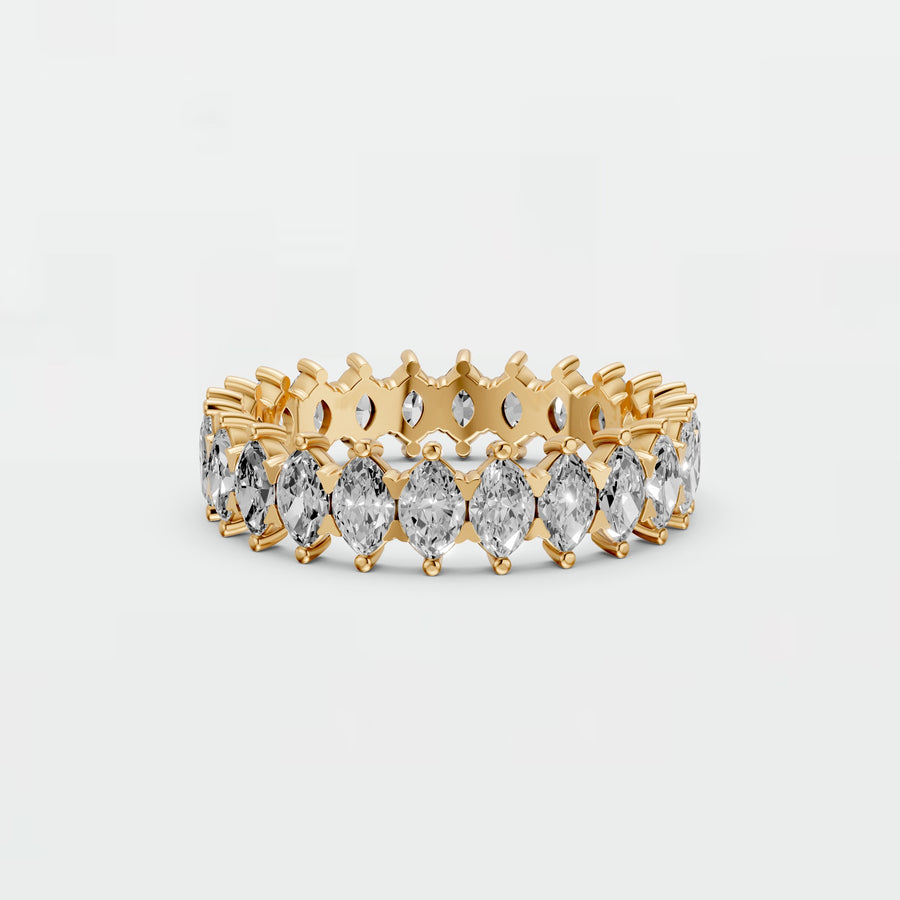 Vivienne Marquise Diamond Eternity Wedding Band