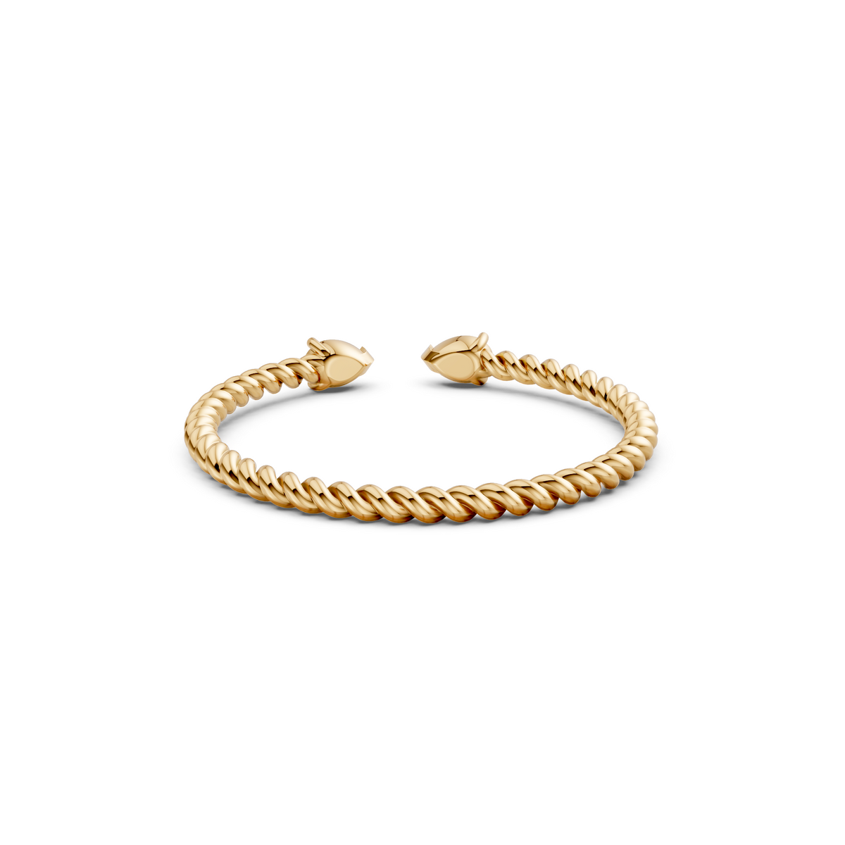 Celeste Twisted Rope Pear Diamond Wedding Band