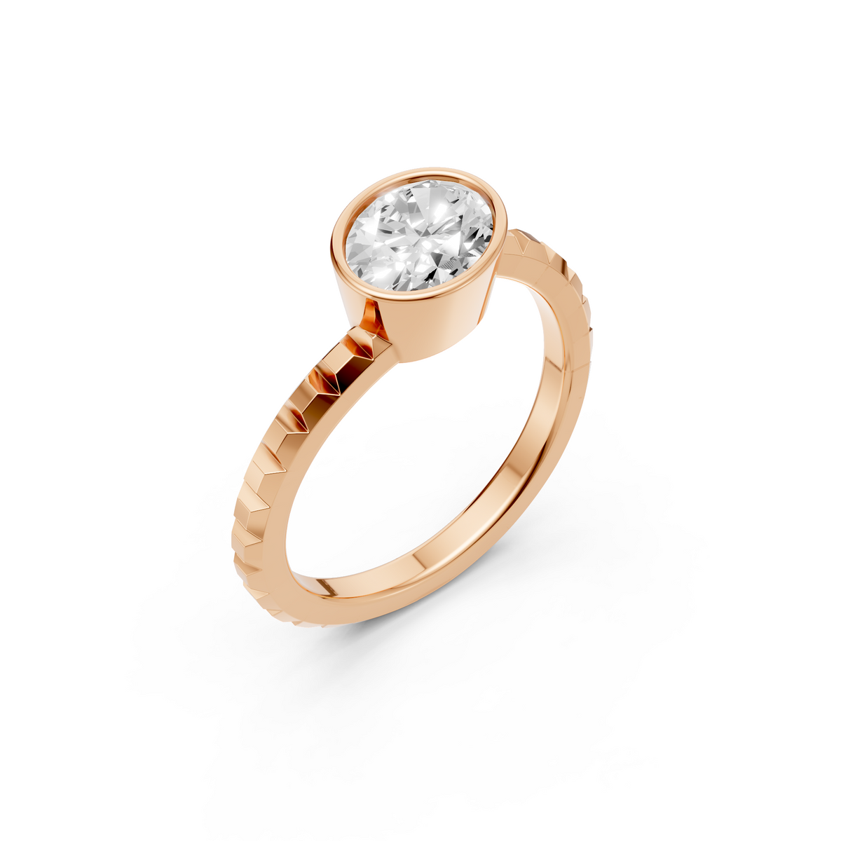 Minimalist Diamond Solitaire Engagement Ring