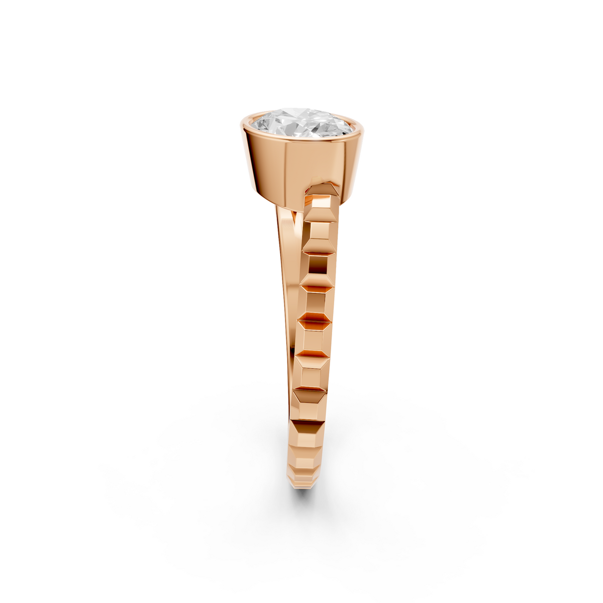 Minimalist Diamond Solitaire Engagement Ring