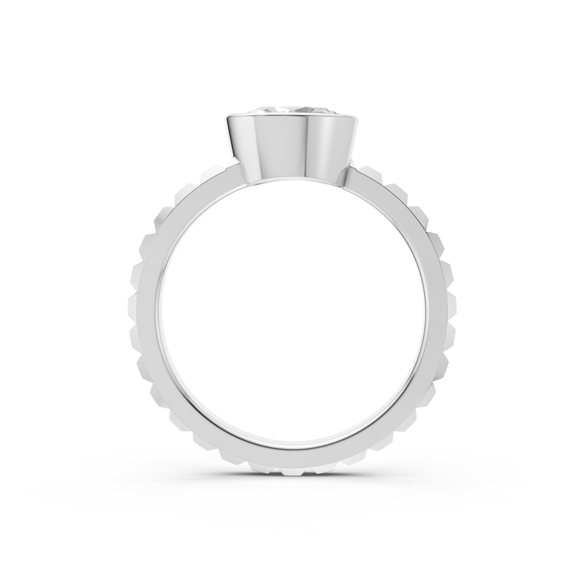 Minimalist Diamond Solitaire Engagement Ring
