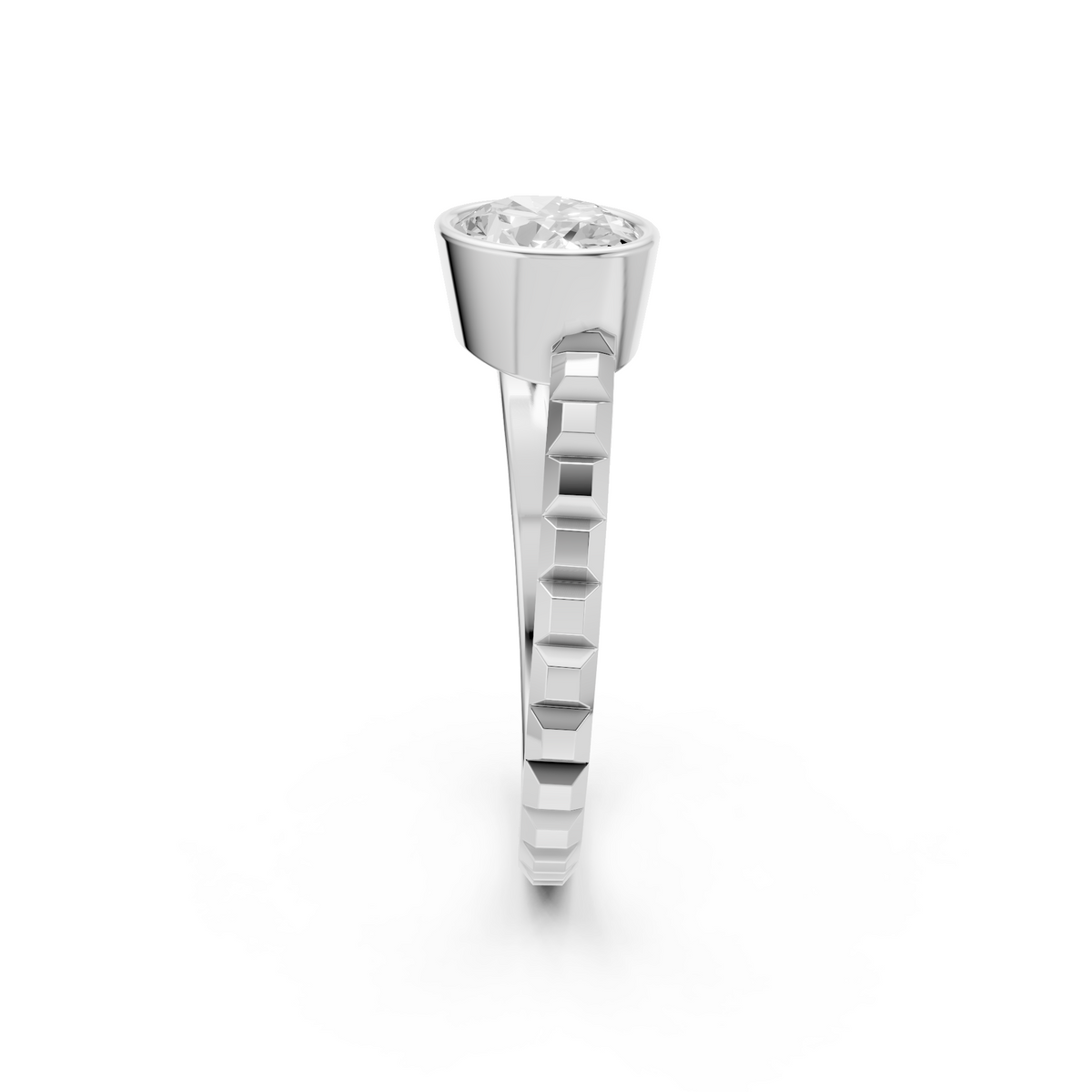 Minimalist Diamond Solitaire Engagement Ring