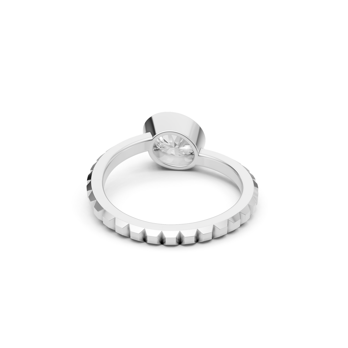 Minimalist Diamond Solitaire Engagement Ring