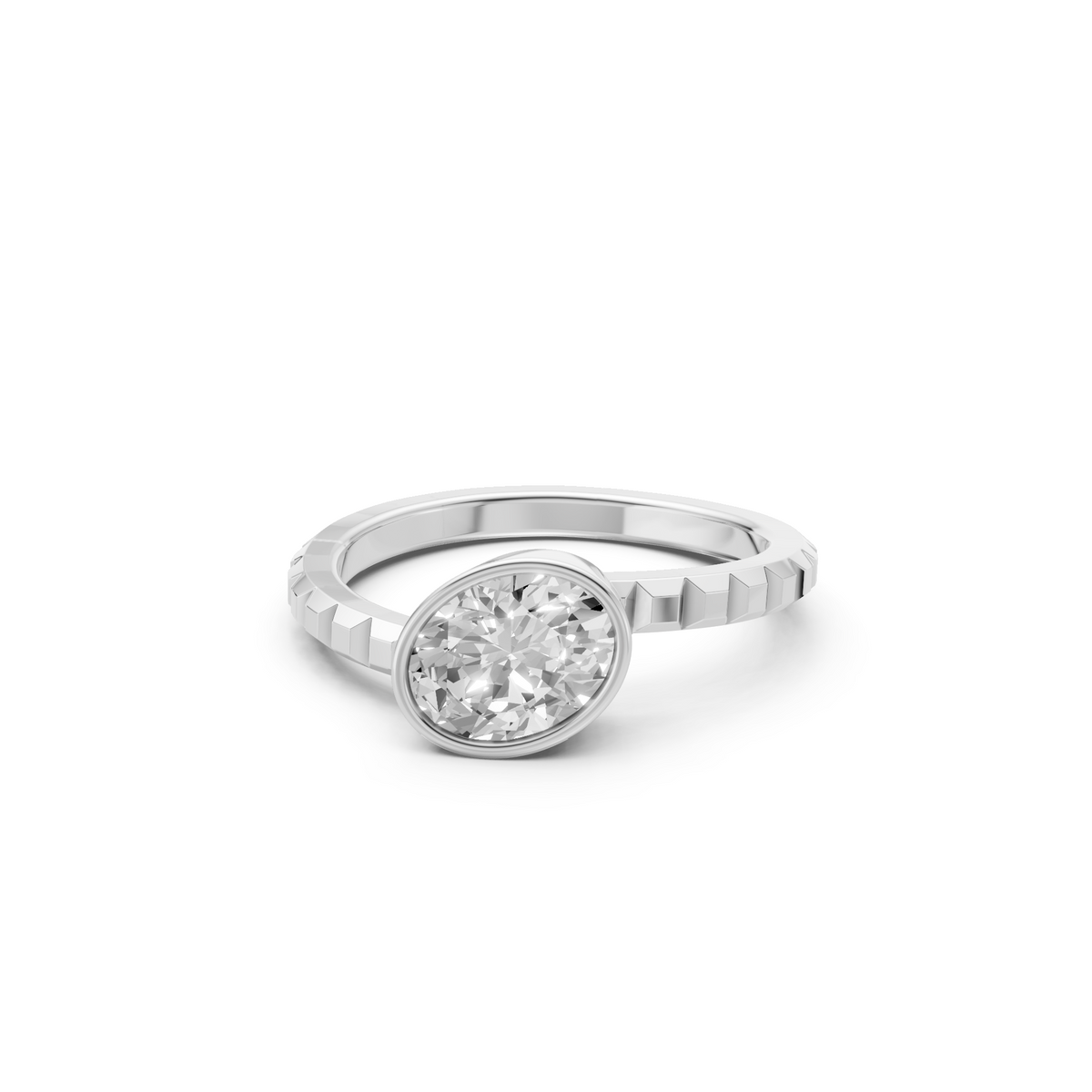 Minimalist Diamond Solitaire Engagement Ring