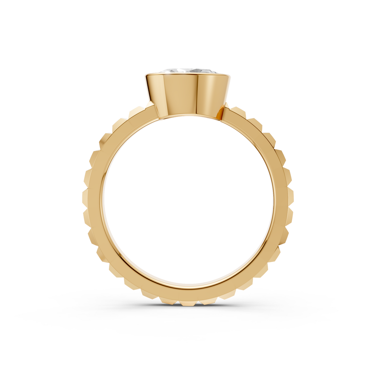 Minimalist Diamond Solitaire Engagement Ring