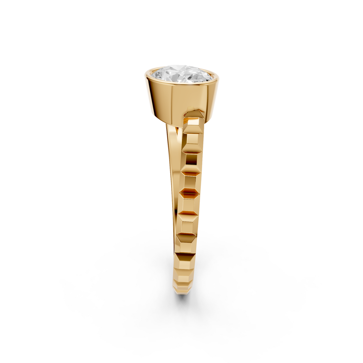 Minimalist Diamond Solitaire Engagement Ring