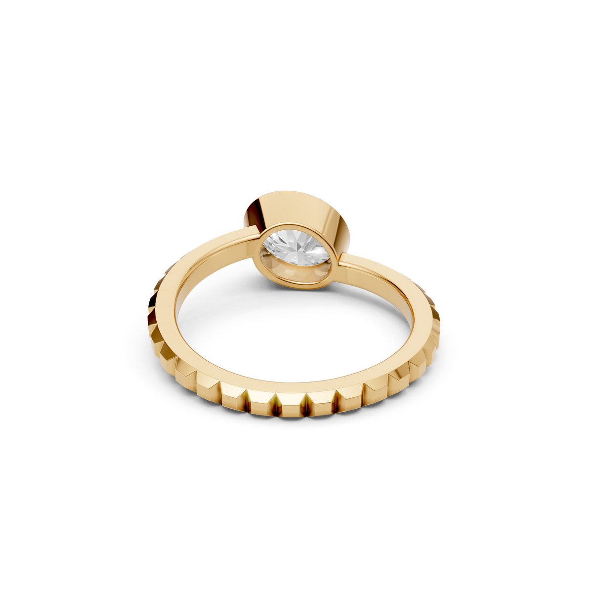 Minimalist Diamond Solitaire Engagement Ring