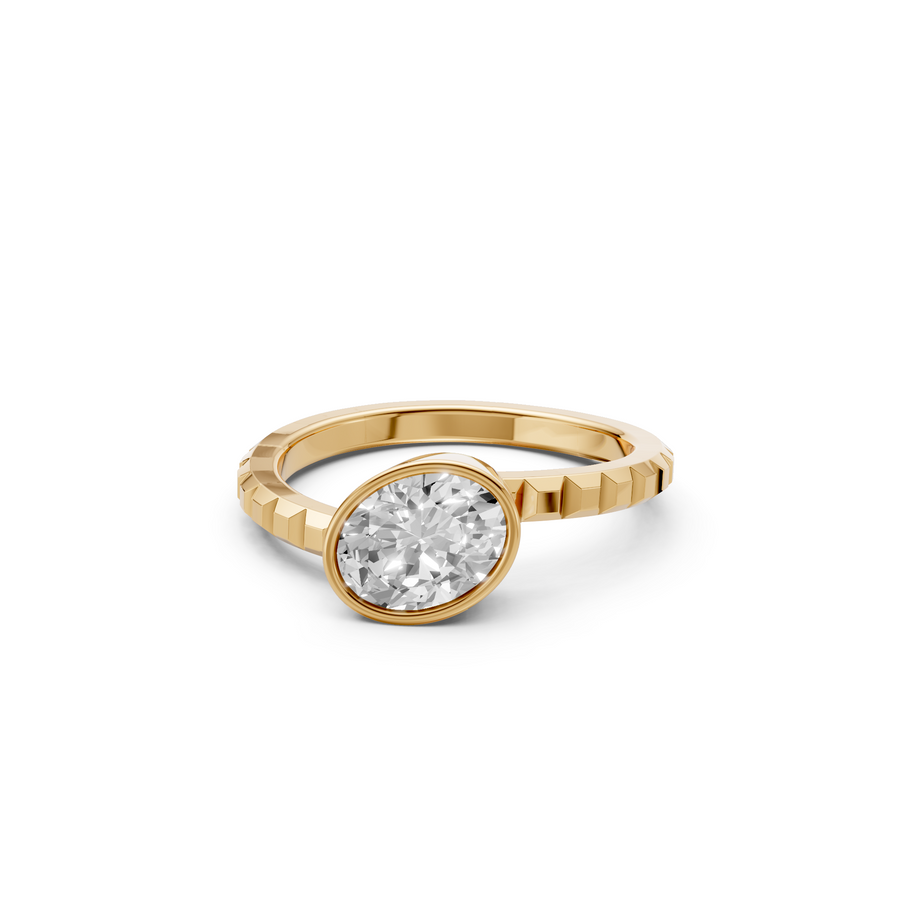 Minimalist Diamond Solitaire Engagement Ring