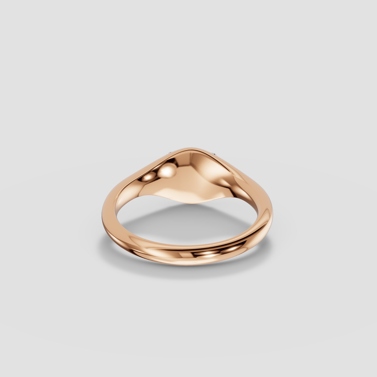 Oval Pear & Round Diamond Flush Set Statement Ring