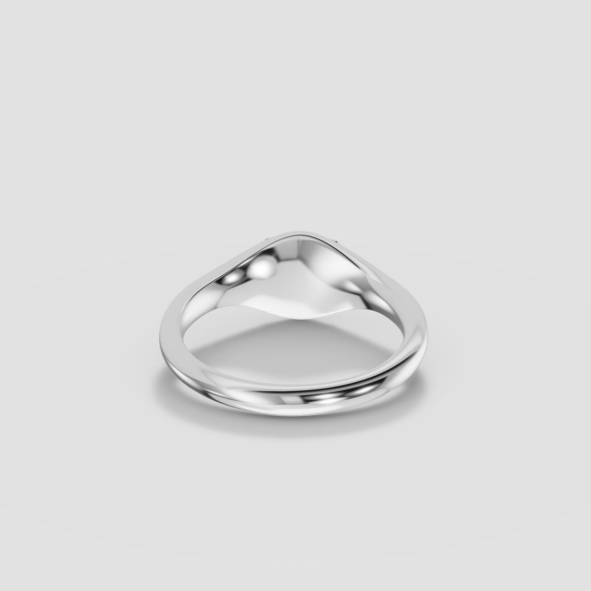 Oval Pear & Round Diamond Flush Set Statement Ring