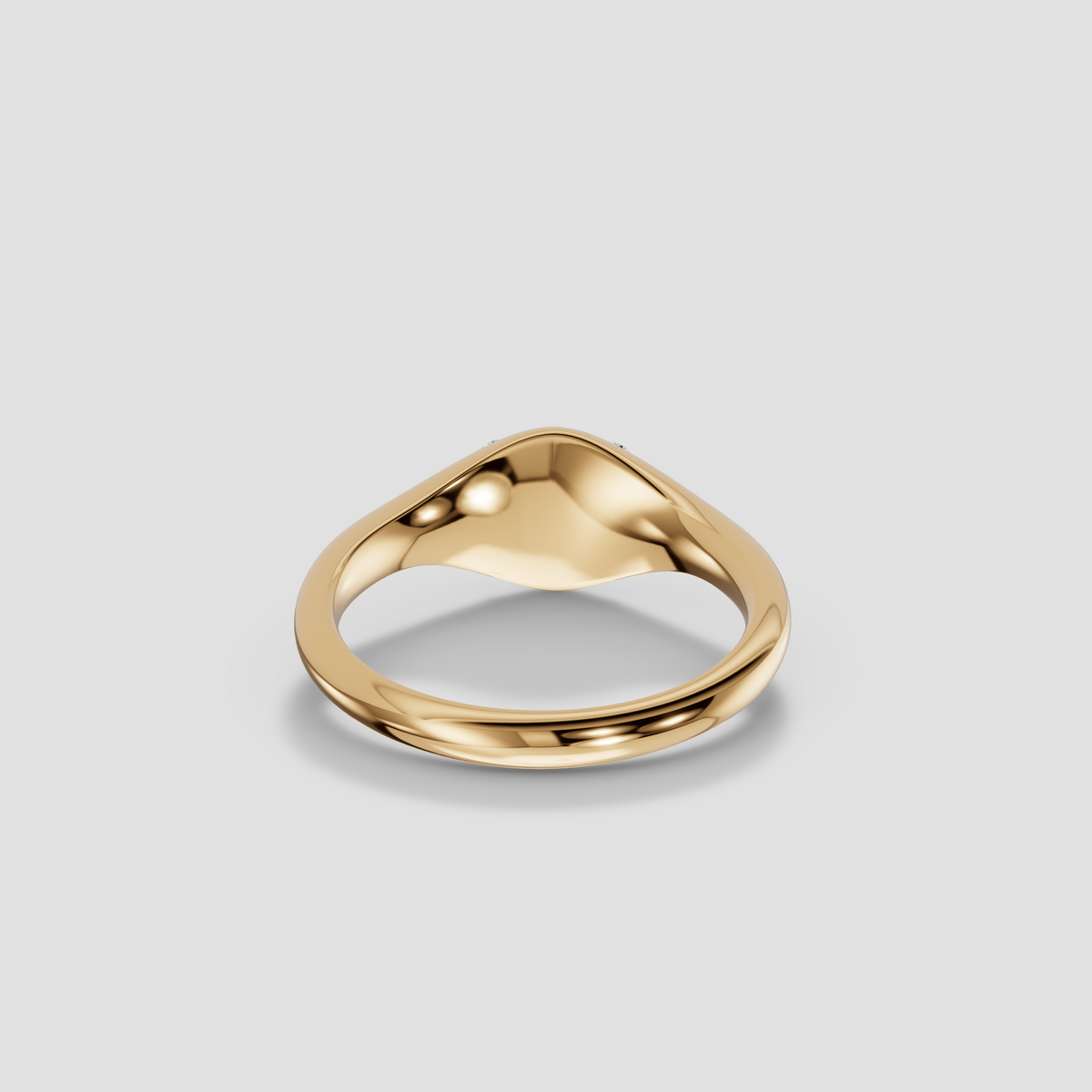 Oval Pear & Round Diamond Flush Set Statement Ring