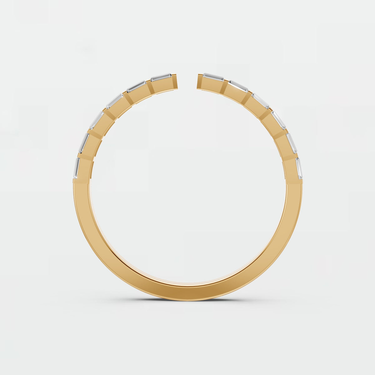 Elara Open Baguette Diamond Stacking Band