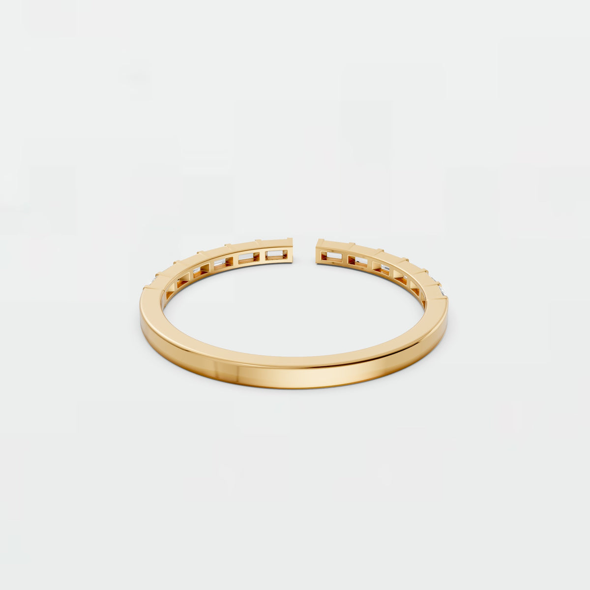 Elara Open Baguette Diamond Stacking Band