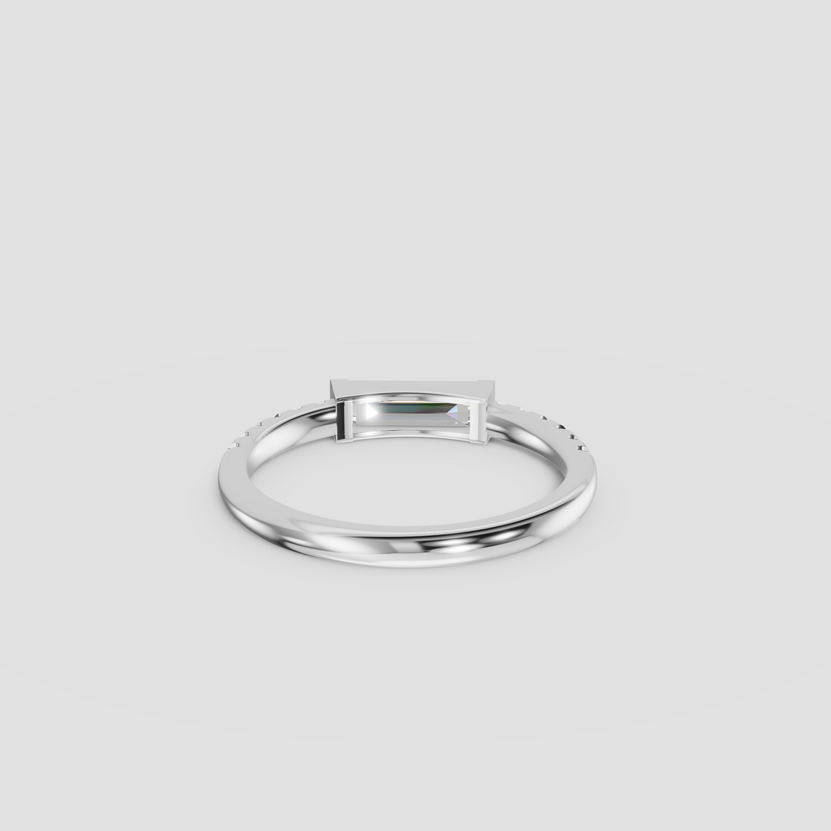 Baguette Diamond Pave Statement Ring in 14K Yellow Gold