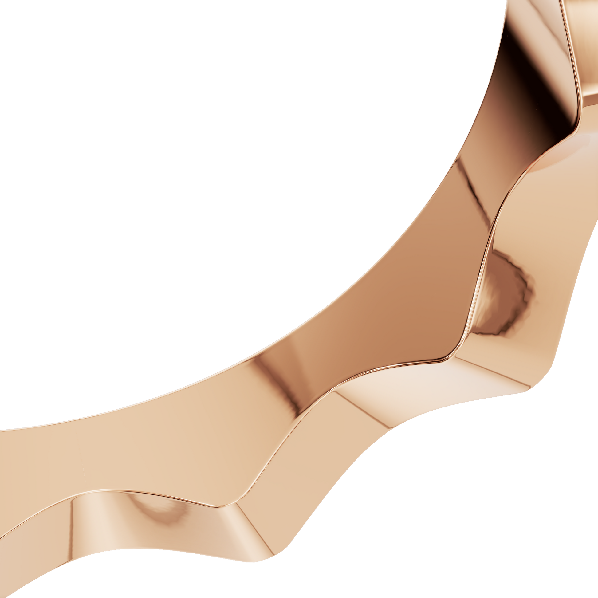 Geometric Curve Lab Grown Diamond Band Ring