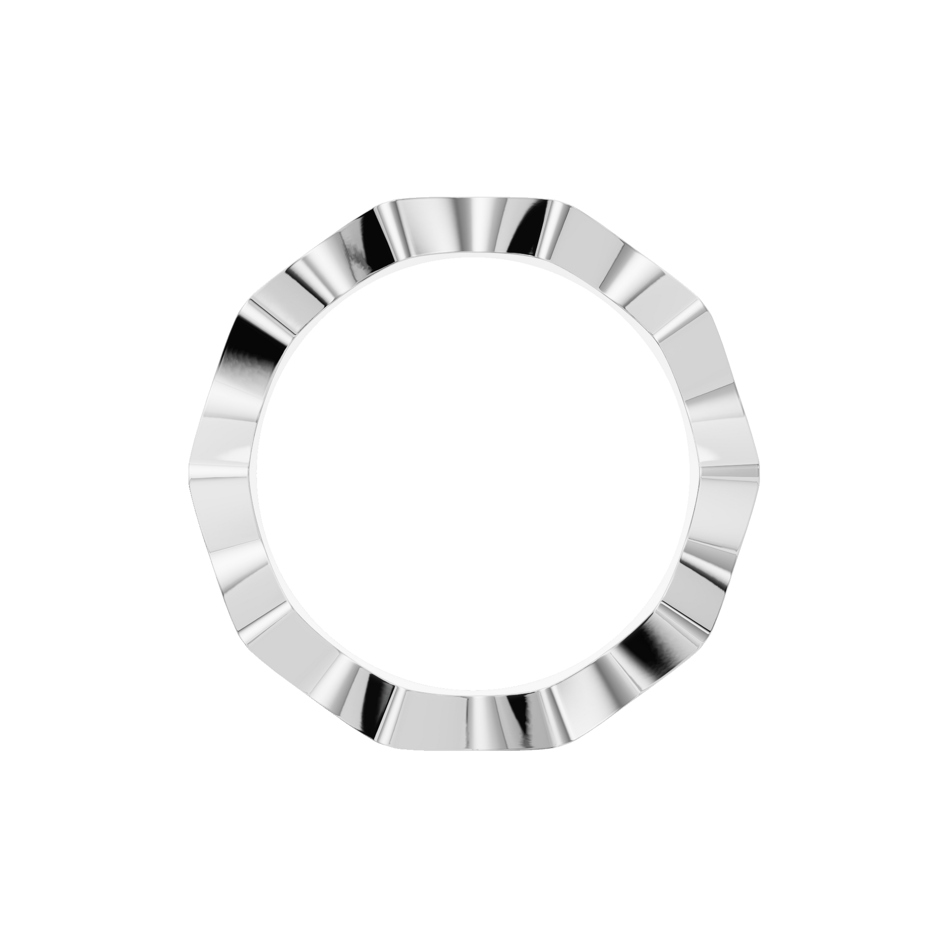 Geometric Curve Lab Grown Diamond Band Ring