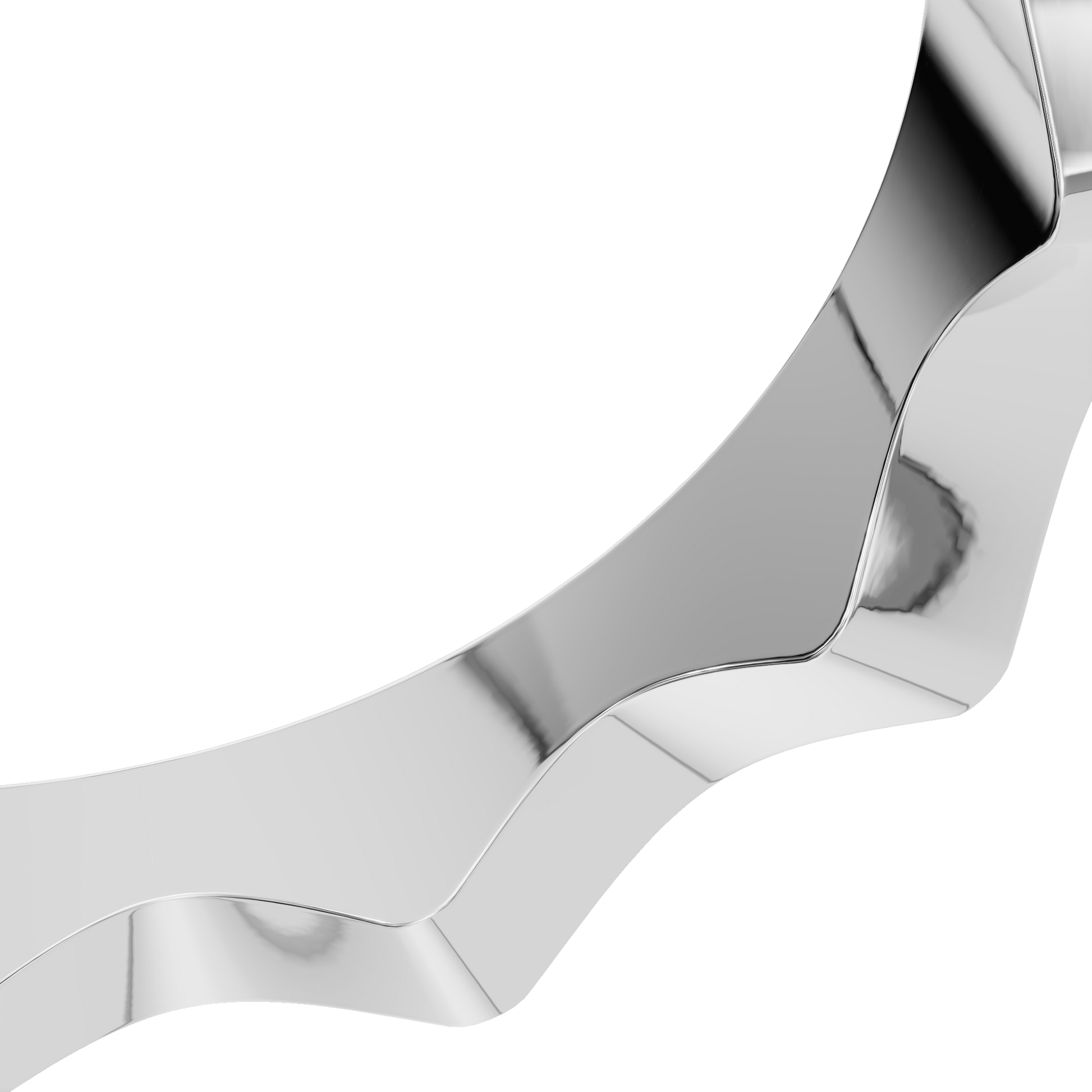 Geometric Curve Lab Grown Diamond Band Ring